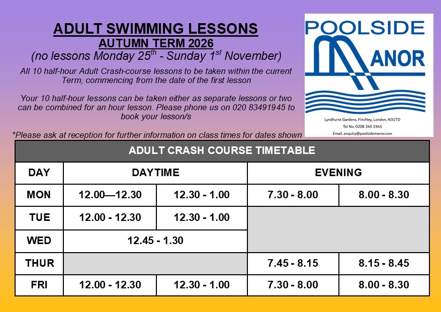 Adult CC Times Autumn 2026